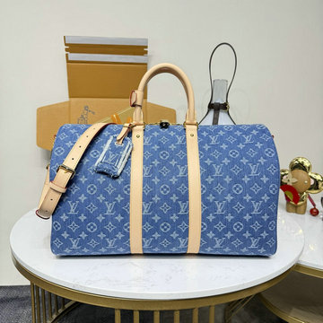 商品細詳を見る:ルイヴィトン LOUISVUITTON  057-M27943 2026年 キーポル バンドリエール 45 トートバッグ ボストンバッグ 旅行かばん モノグラム デニム