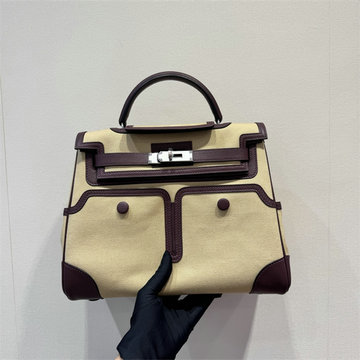 商品細詳を見る:エルメス HERMES 063-HKC25BPMB 2026年 ケリー カゴ トートバッグ ハンドバッグ ショルダーバッグ 男女兼用