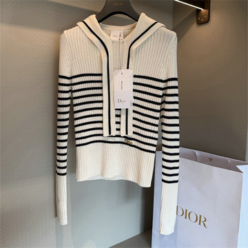 商品細詳を見る:クリスチャンディオール CHRISTIAN DIOR 2026年 マリンスタイル ストライプ ニット 長袖 おしゃれ レディース