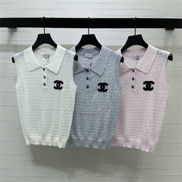 商品細詳を見る:シャネル CHANEL 2026年 ノートスリーブ ニットベスト タンクトップ セーター クルーネック おしゃれ レディース