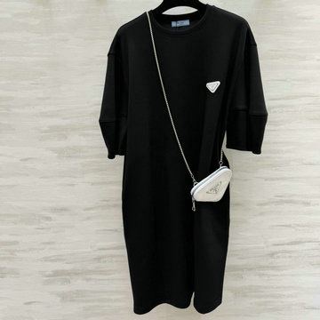 商品名称：プラダ PRADA 2026年 ショートスリーブ ドレス ミディワンピース レディース カジュアル