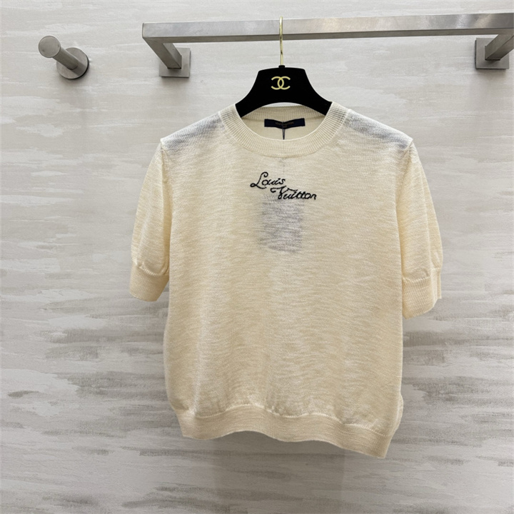 商品名称：ルイヴィトン LOUISVUITTON 2026年 ニット Tシャツ ショートスリーブ ウール セーター セーター レディース
