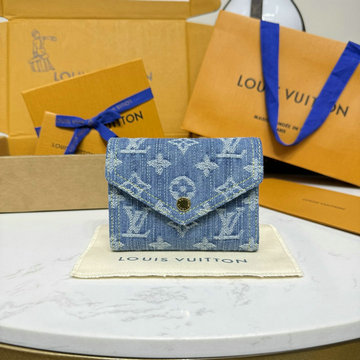 商品名称：ルイヴィトン LOUISVUITTON 2026年 M13212 ポルトフォイユ ヴィクトリーヌ 二つ折り短財布 モノグラムデニム キャンパス