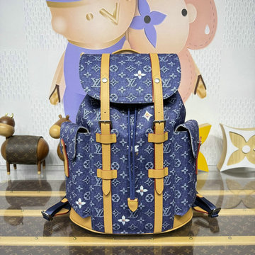 ルイヴィトン LOUISVUITTON 2026年 M27554L クリストファー MM バックパック メンズ リュックサック モノグラム デニム フラワー