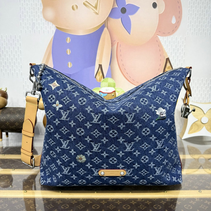 ルイヴィトン LOUISVUITTON 2026年 M27555 バガボンド ホーボーバッグ ショルダーバッグ モノグラム フラワー デニム
