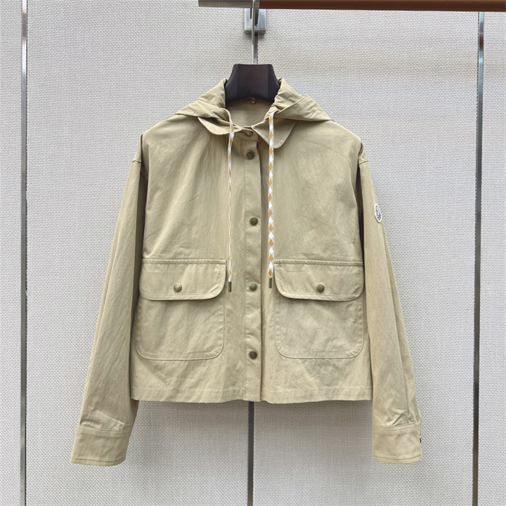 モンクレール MONCLER 2026年 ロングスリーブ ジップジャケット フード付き トレンチコート