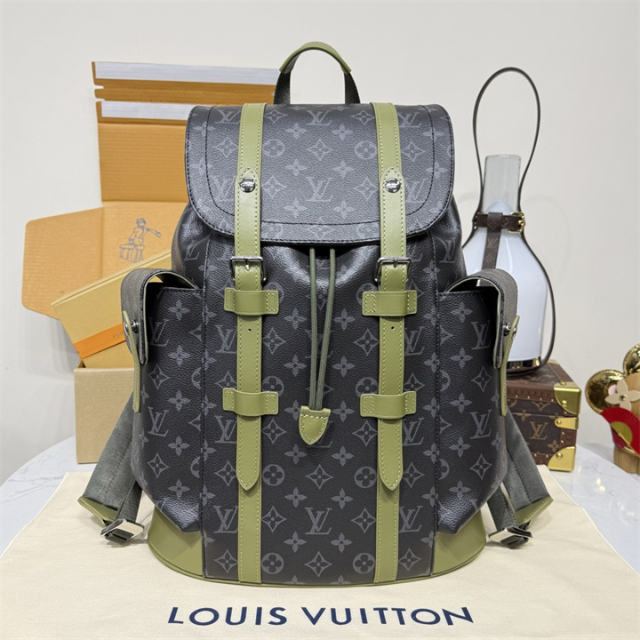 商品名称：ルイヴィトン LOUISVUITTON 2026年 クリストファー MM バックパック メンズ リュックサック モノグラム エクリプス キャンバス