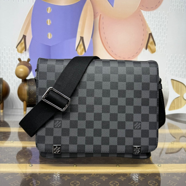 商品名称：ルイヴィトン LOUISVUITTON 2026年 N41028 ディストリクト メッセンジャーバッグ ショルダーバッグ メンズ ダミエ グラフィット キャンパス
