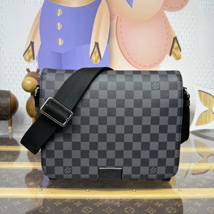 商品名称：ルイヴィトン LOUISVUITTON 2026年 ディストリクト メッセンジャーバッグ ショルダーバッグ メンズ ダミエ グラフィット キャンパス