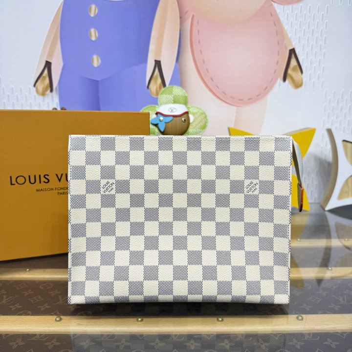 商品名称：ルイヴィトン LOUISVUITTON 2026年 N40929 ポッシュ トワレ 26 セカンドバッグ クラッチバッグ ダミエ アズール キャンパス
