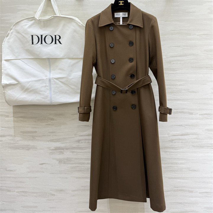 商品名称：クリスチャンディオール CHRISTIAN DIOR 2026年 ロング丈 トレンチコート 半袖 ダブルボタン