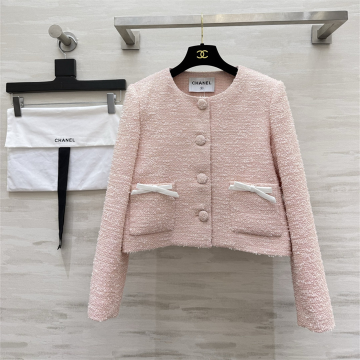 シャネル CHANEL 2026年 ショート丈 ジャケット ロングスリーブ トップスコート ツイード