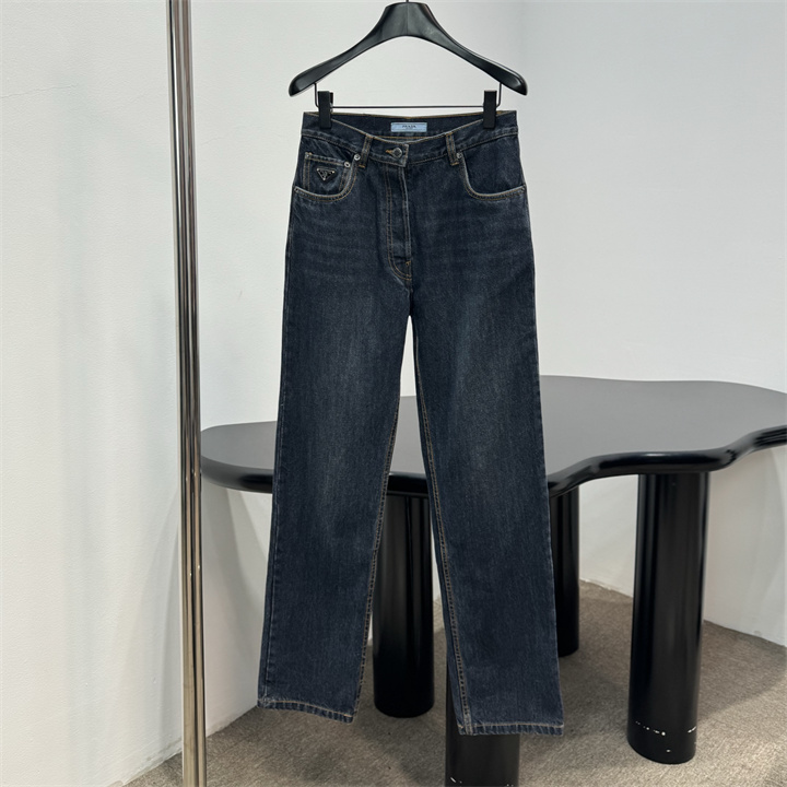 プラダ PRADA 2026年 デニムパンツ ジーンズ ストレート パンツ おしゃれ レディース